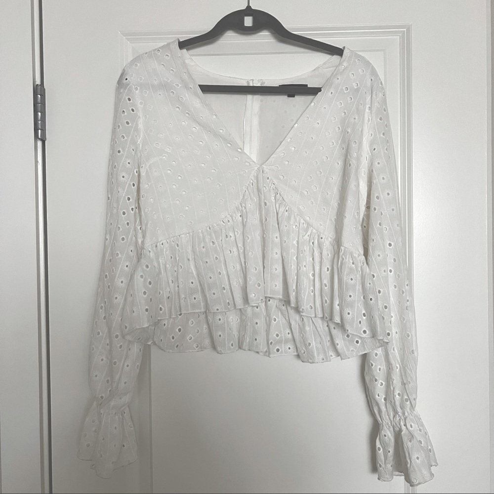 White Eyelet Blouse